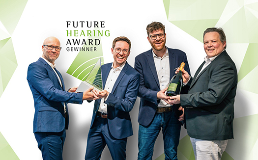 .Bildbeschreibung: Gewinner Pforzheimer Wirtschaftspreis 2025 und Future Hearing Award 2025