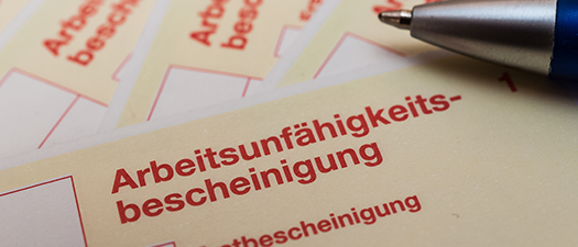 Bild: Arbeitsunfähigkeitsbescheinigung