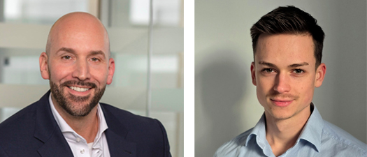 Bildbeschreibung: Carsten Michel, der neue Account Manager im Rheinland (im Bild links zu sehen) und Alexander Kroll Vertriebsaudiologe für Baden-Württemberg (im Bild rechts zu sehen).