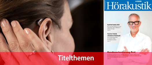 Bildbeschreibung: Frau mit Hörgerät von hinten