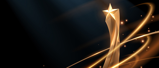 Eine goldene Trophäe ist zu sehen
